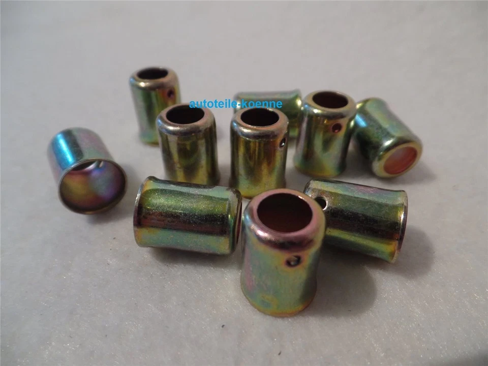 HAUSMARKE 10x Presshülse H-11 Innen Ø 11 mm mit Kontrollloch L=11 mm für Gasschlauch #