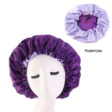 Adjust Women Satin Bonnet Cap Elastic Night Sleep Hair Protect Head Cover Hats