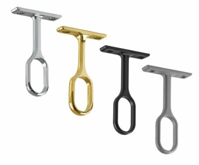 Schrankrohrlager Mittelträger Halterung für Kleiderstange oval 30x15 mm Halter