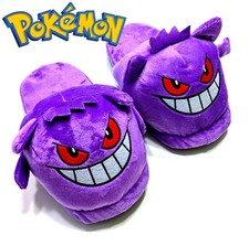 GENGAR PLUSH SLIPPERS Pokemon Soft Slip-On Girl's/Boy's Child/Teen/Adult Small 