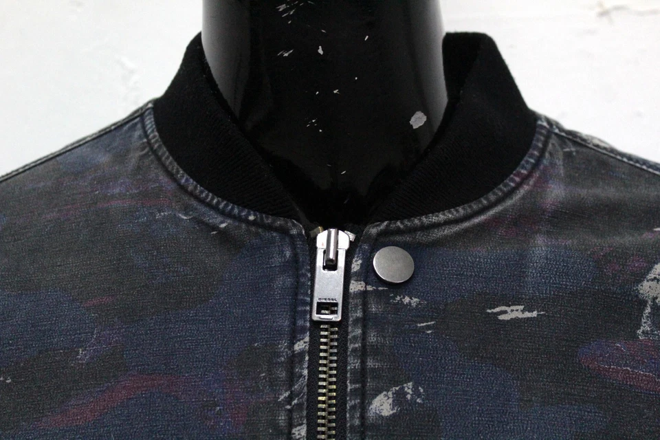 Diesel Bomber Chaqueta Hombre Talla M Multicolor Logo - Imagen 3 de 4