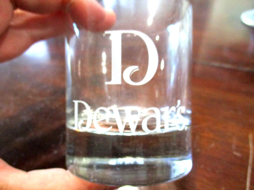 DEWARS HIGHBALL ADVERTISING PROMO WHISKEY GLASS ETCHED 6 OZ ROCKS SCOTCH WHISKY - Image 2 of 4