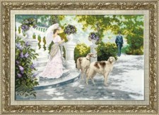 DIY Counted Cross Stitch Kit "Early visit" 23.2x15.2 in / 59.0x38.5 cm