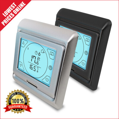 Underfloor Heating Touch Screen Thermostat With Air Floor Probe  Colours