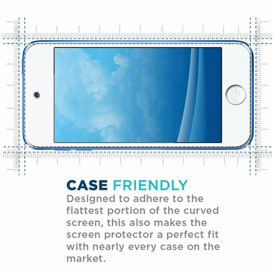 For Apple iPod Touch 5 6 7th Gen - HD Clear Tempered Glass Screen Protector X2 - Image 3 of 4