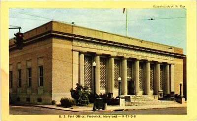 Vintage Postcard- US Post Office, Frederick, MD