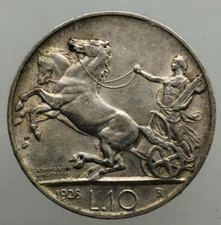 10 LIRE BIGA 1928 *  Rosetta   PERIZIA q SPL/SPL Vittorio Emanuele III