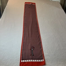 Scarf Long Rectangle Monogrammed “f” Red Blue White