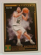 GORDON HAYWARD CELTICS /99 BASE CARD IMPECCABLE PANINI BASKETBALL 2018-19