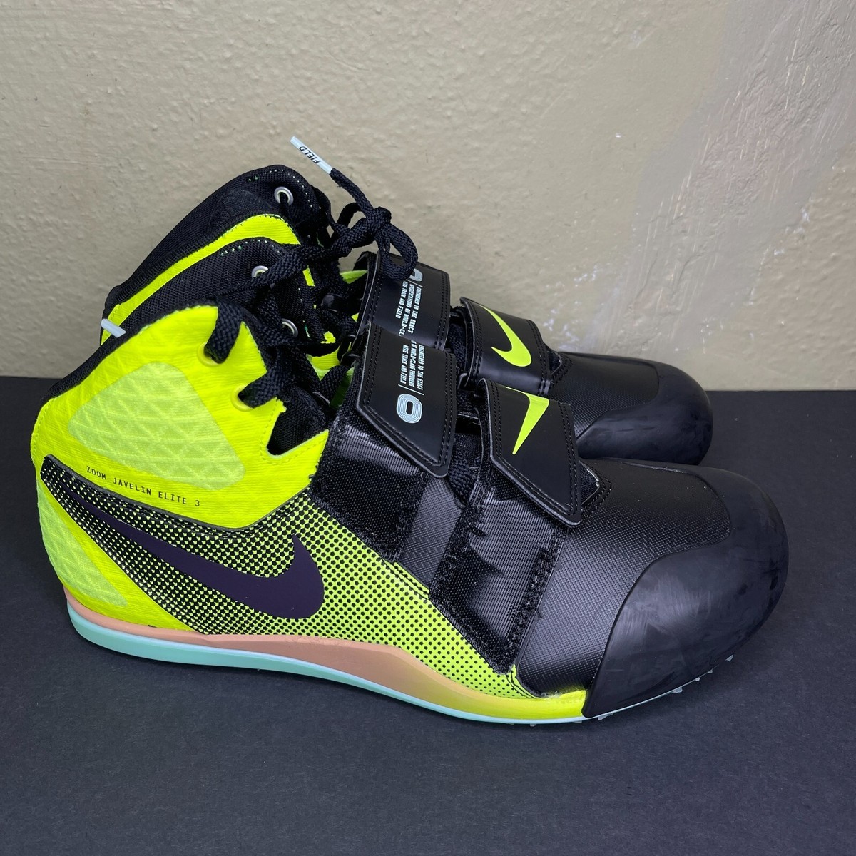 Nike Zoom Javelin Elite 3 Men Sz 10.5 Black Volt Cleats  display picture 2