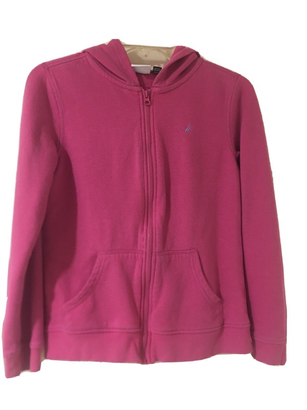 Nautica Big Girls Full Zip Pink Lightweight School Uniform Jacket w/Pockets L/G/