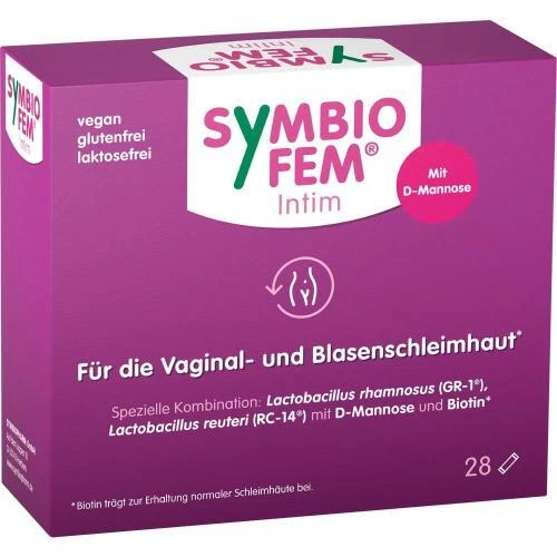 SYMBIOPHARM GMBH SYMBIOFEM Intim Milchsäurebakterien mit D-Mannose 28 ST PZN 18392667