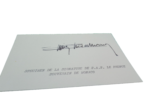 Prince  Rainier III Monaco Grace Kelly husband autograph signed - Afbeelding 1 van 5