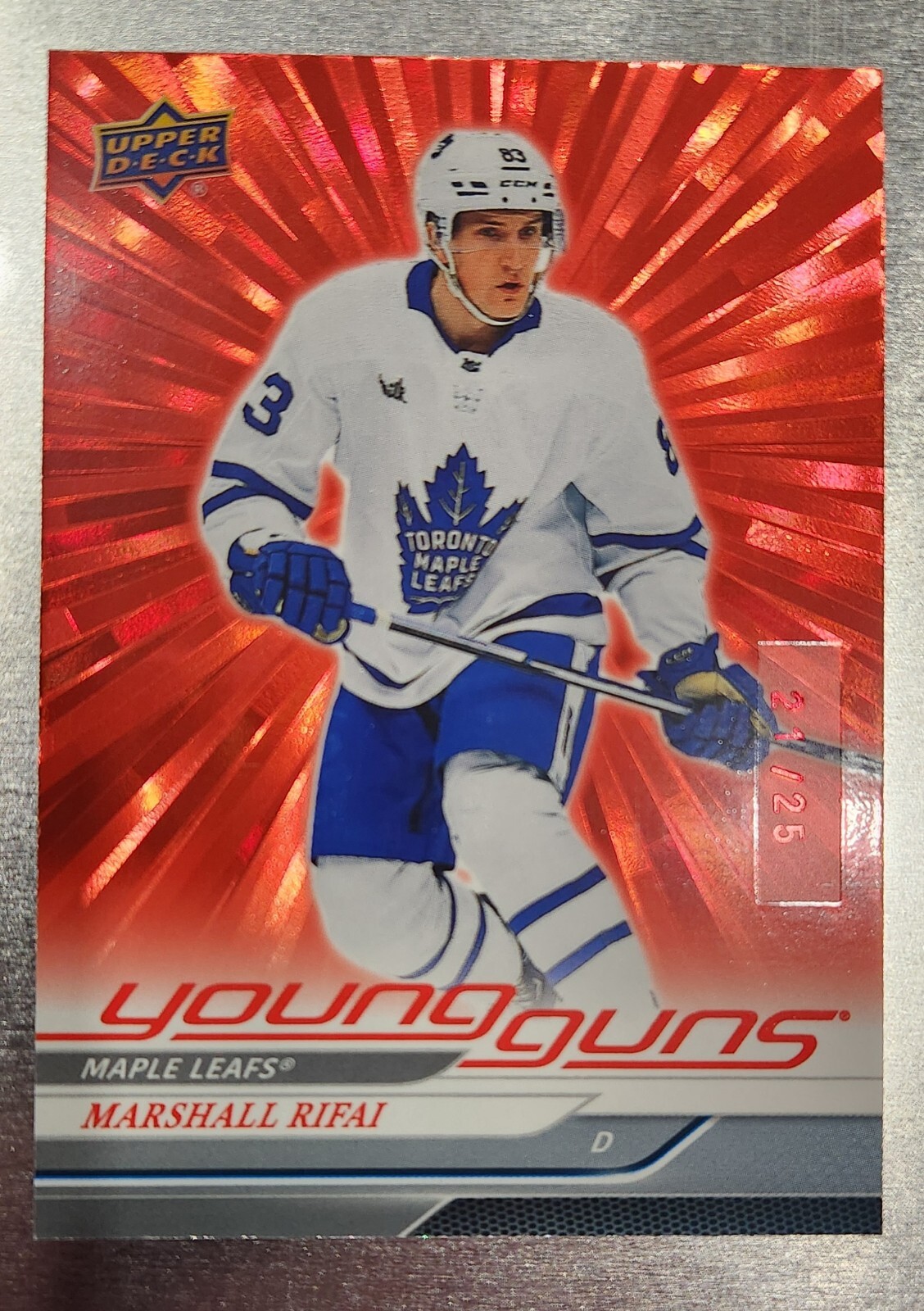2024-25 Upper Deck Series 1 Red Outburst Young Guns Marshall Rifai #237 21/25