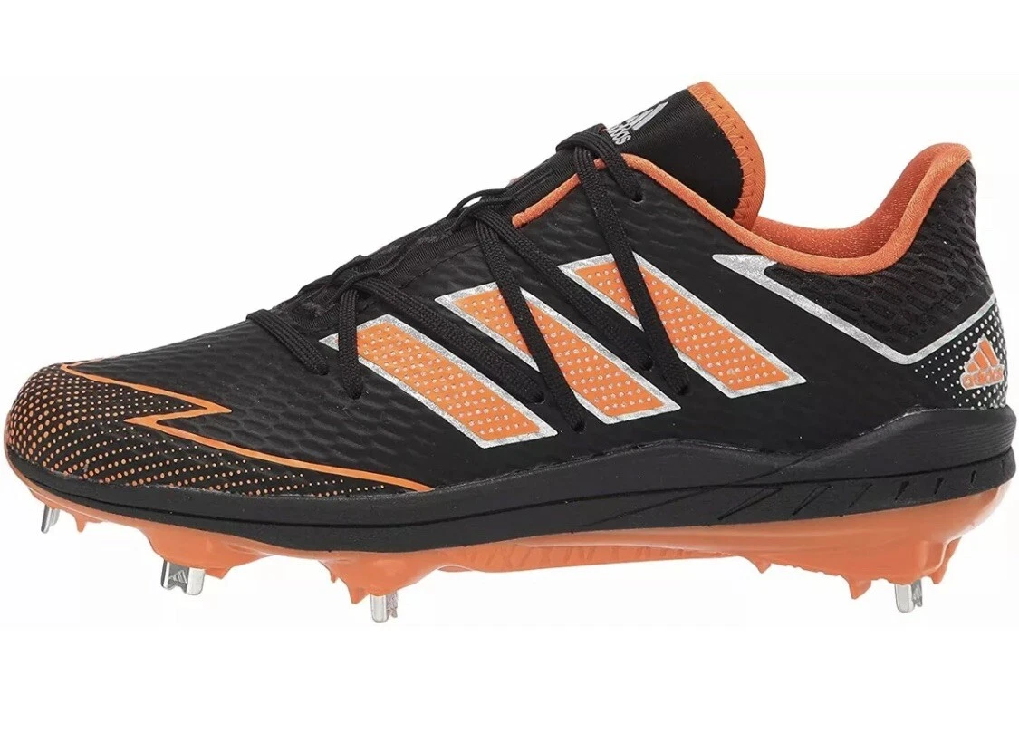 Orange and black store baseball cleats
