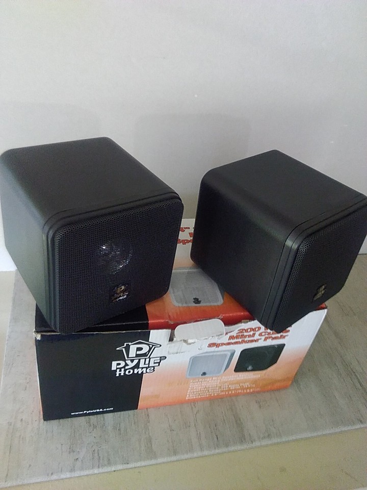Pyle Home Theater Speakers PCB4BK Pair 200 Peak Watts 8 Ohm Wall Or