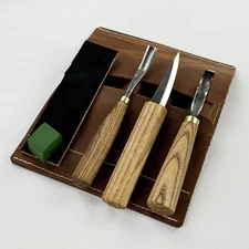 Wood Carving Kit – Forged Tools with Ergonomic Handles, Sharpening Set & Case
