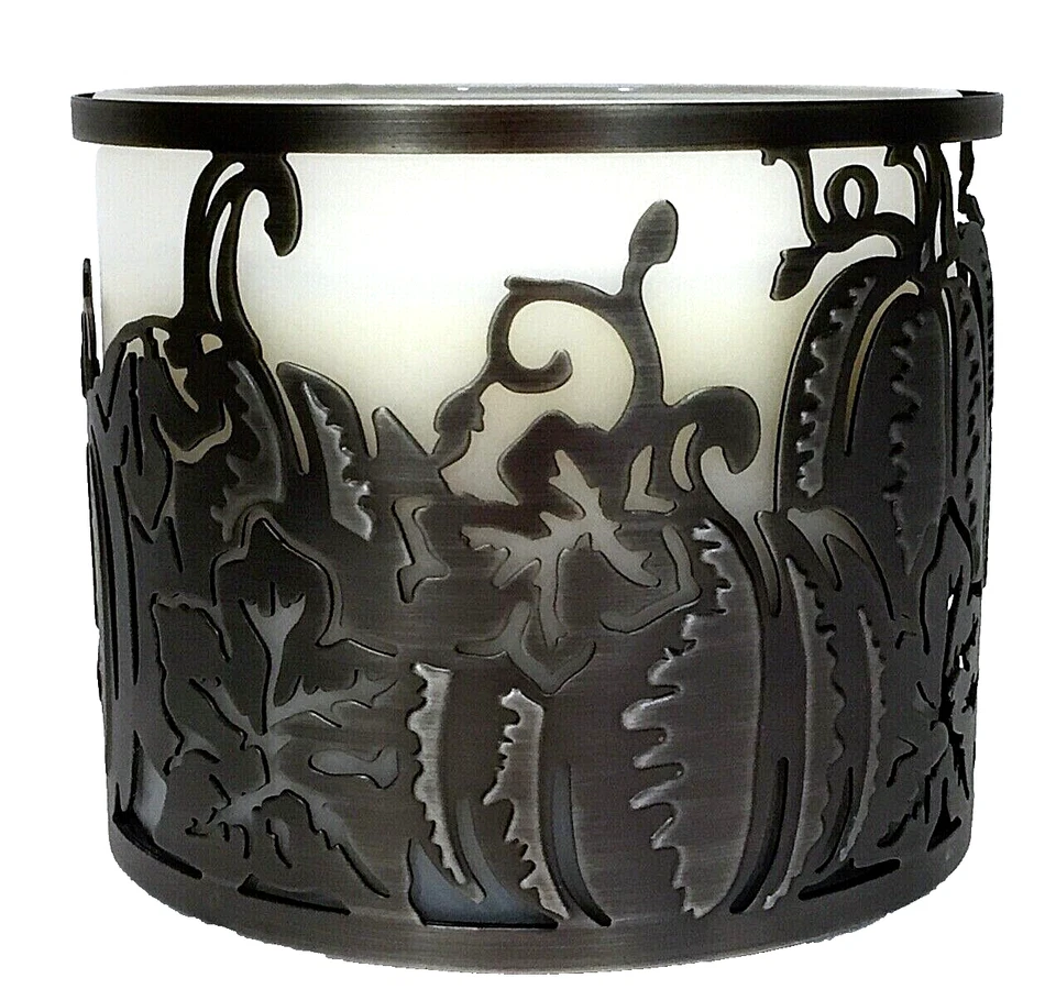 RICH BRONCEED PUMPKIN Parche Jardín 3 Mechas Candelabro Baño y Cuerpo Funciona Usado en Excelente Condición Foto 3 de 4