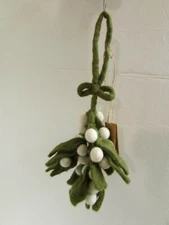 West Elm Felt Mistletoe Christmas Ornament Felt Wool Mistletoe Ornament 
