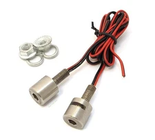 K&S LED License Plate Bolt Lights Silver w/ White LED Hardware Street Dualsport