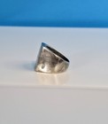 Old Pawn Sterling Silver SIZE 9 Vintage Turquoise Coral Inlay Tribal Ring  — photo 4