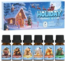 Holiday Essential Oils Set, Fragrance Oil Set for Diffuser, Scent Diffuser Oil f