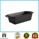 Lodge Cast Iron Bread Loaf Pan Rectangle Bakeware Baking Broiler Durable Black