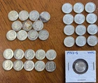 Lot Of 34 Silver Roosevelt Dimes Some Au-Unc