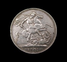 EDWARD VII 1902 SILVER FULL CROWN