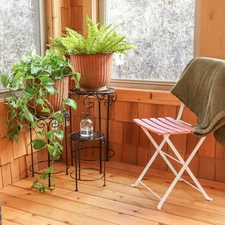 Carlotta Metal Planter - 14.75 in - Matte Brown - Set of 4 by Sunnydaze