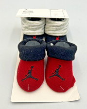 Nike Baby 2 Pk Red Black Ankle Cotton Jordan Jumpman Logo Booties Set 0-6 MO
