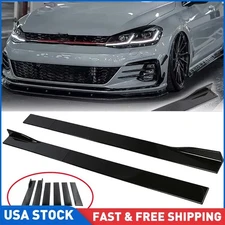 78.7'' Side Skirt Extension Panel Splitter Lip Glossy Fits VW Golf MK6 MK7 GTI