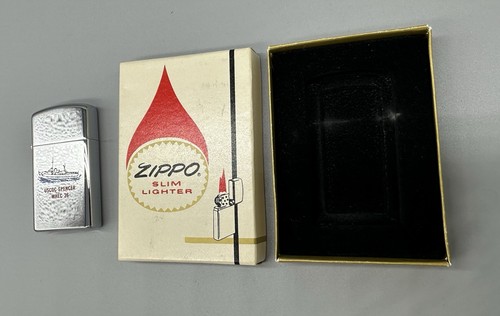 Vintage 1972 1970’s Zippo Lighter Spencer WHEC 36 US Coast Guard U.S.C.G.C. Slim