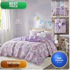 Intelligent Design Kids Reversible Cotton Quilt Set - Vibrant Fun Playful Print