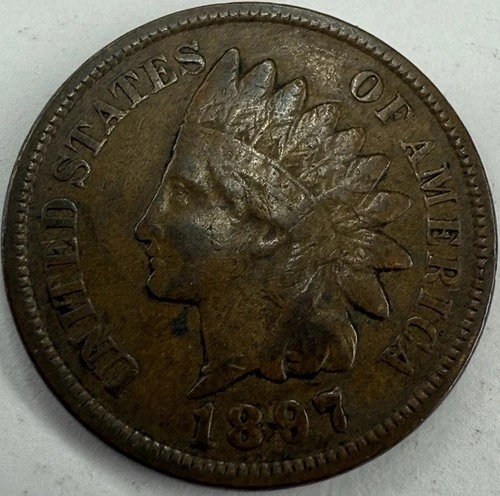 1897 Indian Head Cent Exact Coin Imaged #IND1226