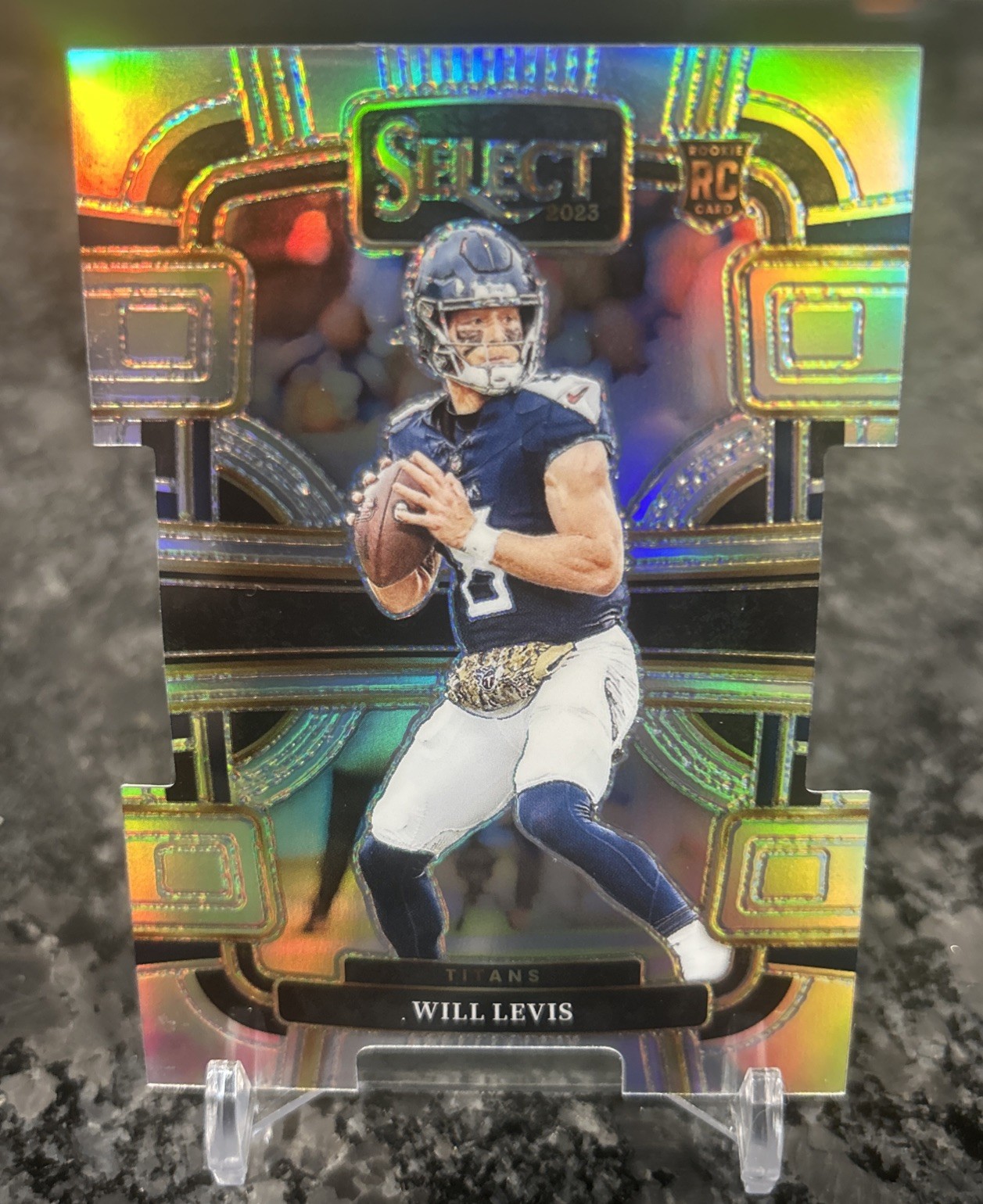 2023 Panini Select - Concourse Will Levis #96 Silver Prizm Die-Cut (RC)