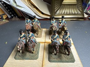 28mm very well painted metal napoleonic Prussians cavalry. C8