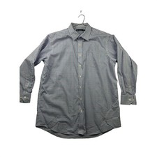Member's Mark Men's Dress Shirt XL Purple Check Cotton Button Down Preppy Office