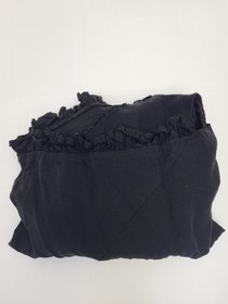 L.A. Hearts Romper Womens Medium Black Surplice Wrap Long Sleeve Ruffle Hem