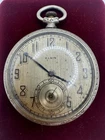 Antiqued ELGIN ILLINOIS White Gold Filled Pocket Watch Repair Parts More