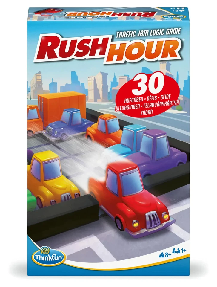 RAVENSBURGER VERLAG GMBH ThinkFun Rush Hour® Mitbringspiel - Denkspiel ab 8 Jahre | Spiel | Rush Hour