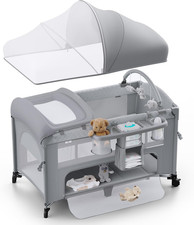 4 in 1 Baby Bassinet, Pack and Play, Bedside Crib Sleeper, Diaper Changer - Come