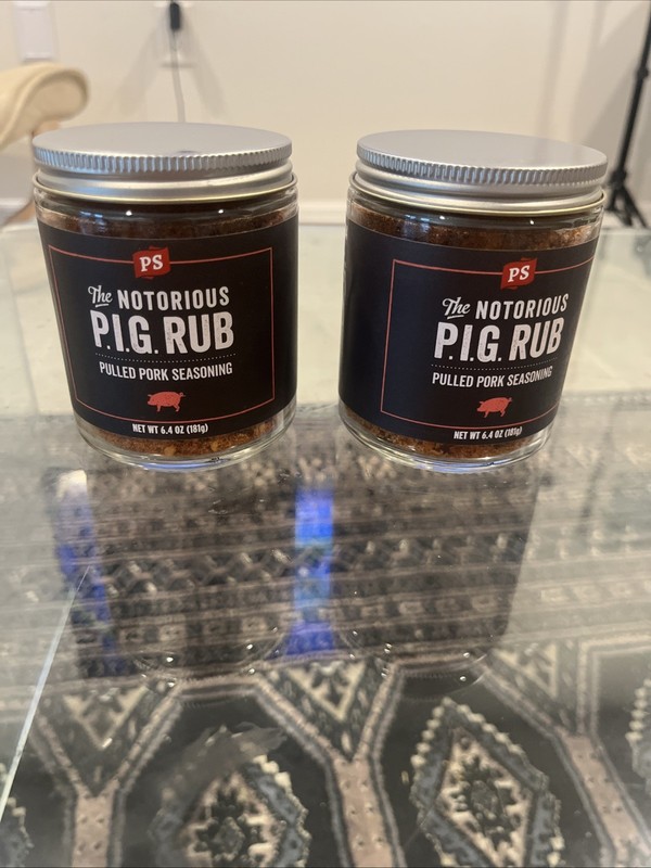 New 2 Jars PS The Notorious Pig Rub Pulled Pork Seasoning, 6.4 Oz Each
