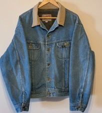 Vintage 70 s/80s - Lee Storm Rider Denim Jacket W/ Cord Collar Blanket Lining.