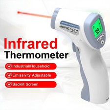 Infrared Digital Thermometer Human Body Forehead Temperature Gun LED No-Contact