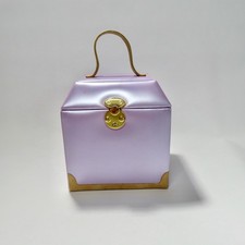 Vtg Wolf Designs Small Travel Jewelry Box Pea...