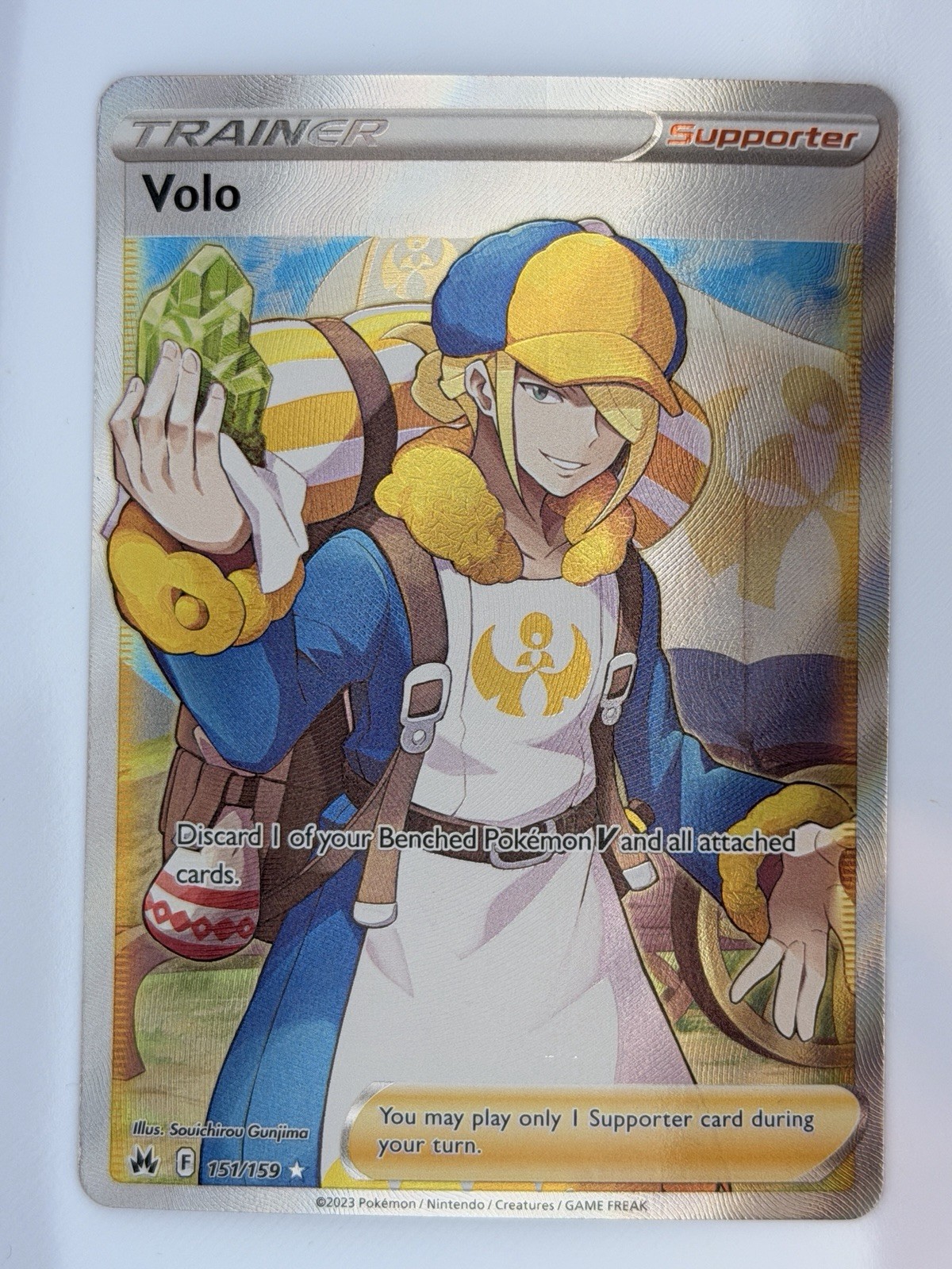Pokemon TCG Volo 151/159 Crown Zenith Full Art Trainer Ultra Rare MINT