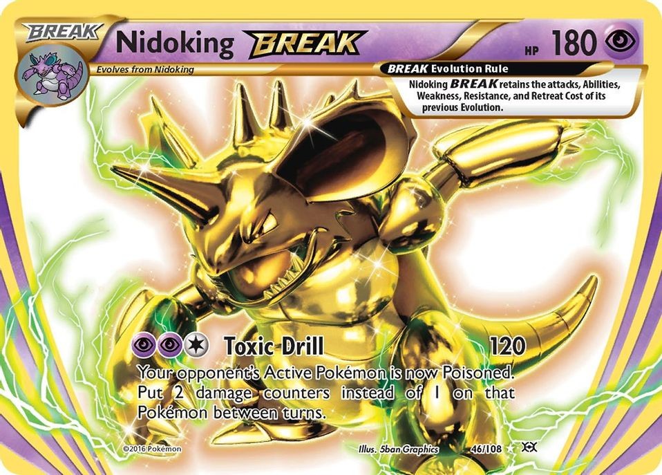 Nidoking Break - 46/108 - Pokemon Evolutions XY Ultra Rare Card NM