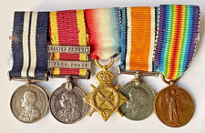 Miniature Medal Group - DSM GV China 1900 2 clasps 1914/15 Star Trio attributed