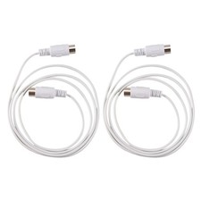 2X 2Pcs MIDI Extension Cable 5 Pin Male to 5 Pin Male Electric Piano3877